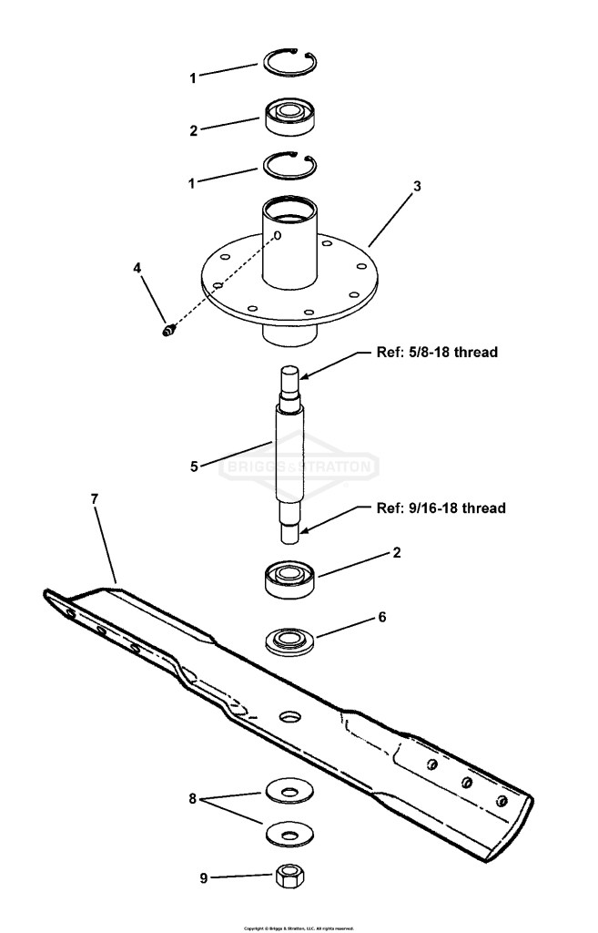 38 DECK SPINDLE