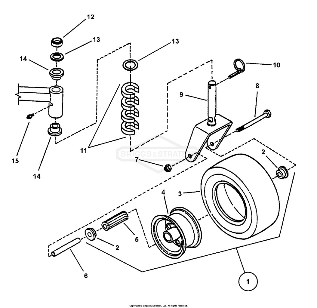 CASTER, WHEEL & TIRE ASSEMBLY