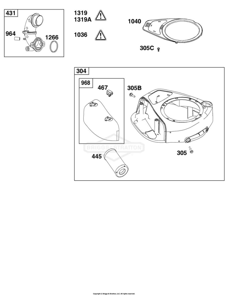 Blower Housing and Air Cleaner Group