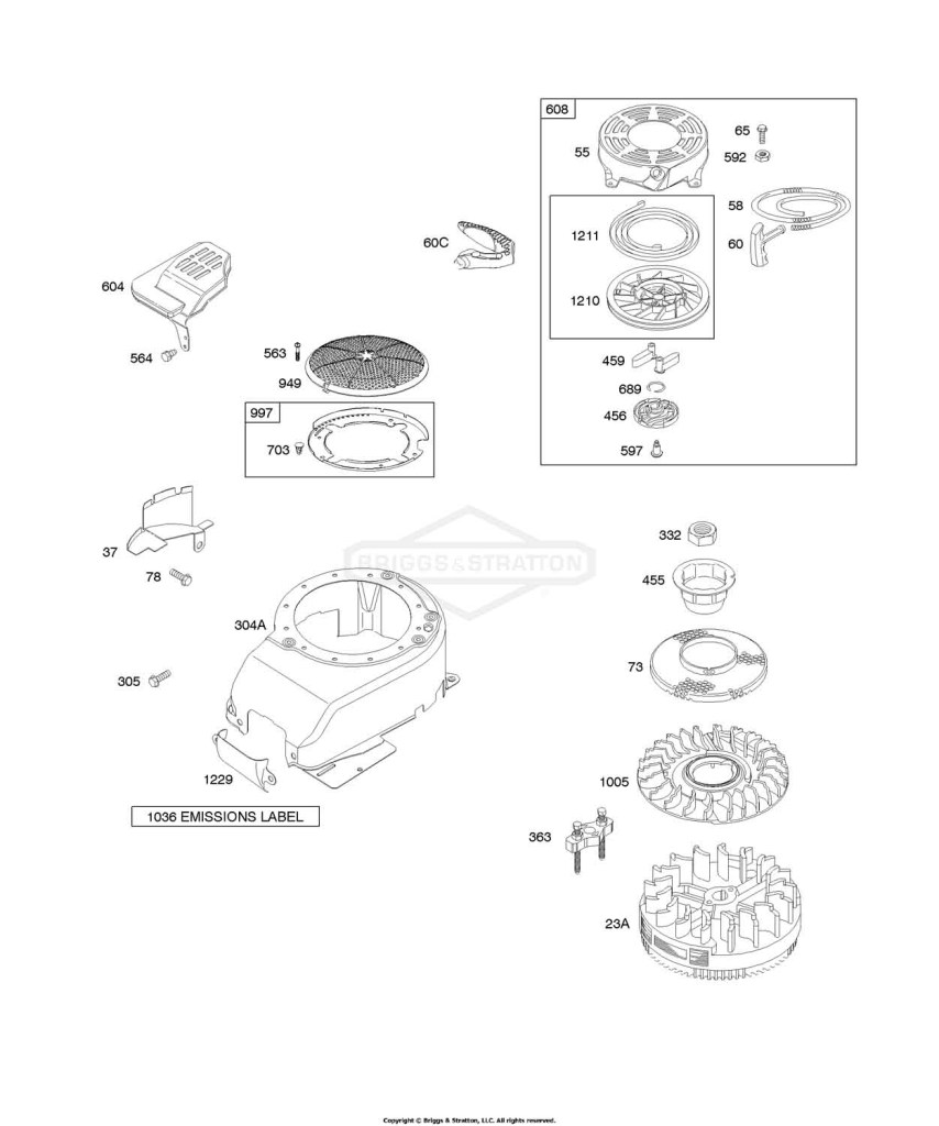 Blower Housing/Shrouds, Flywheel, Rewinds