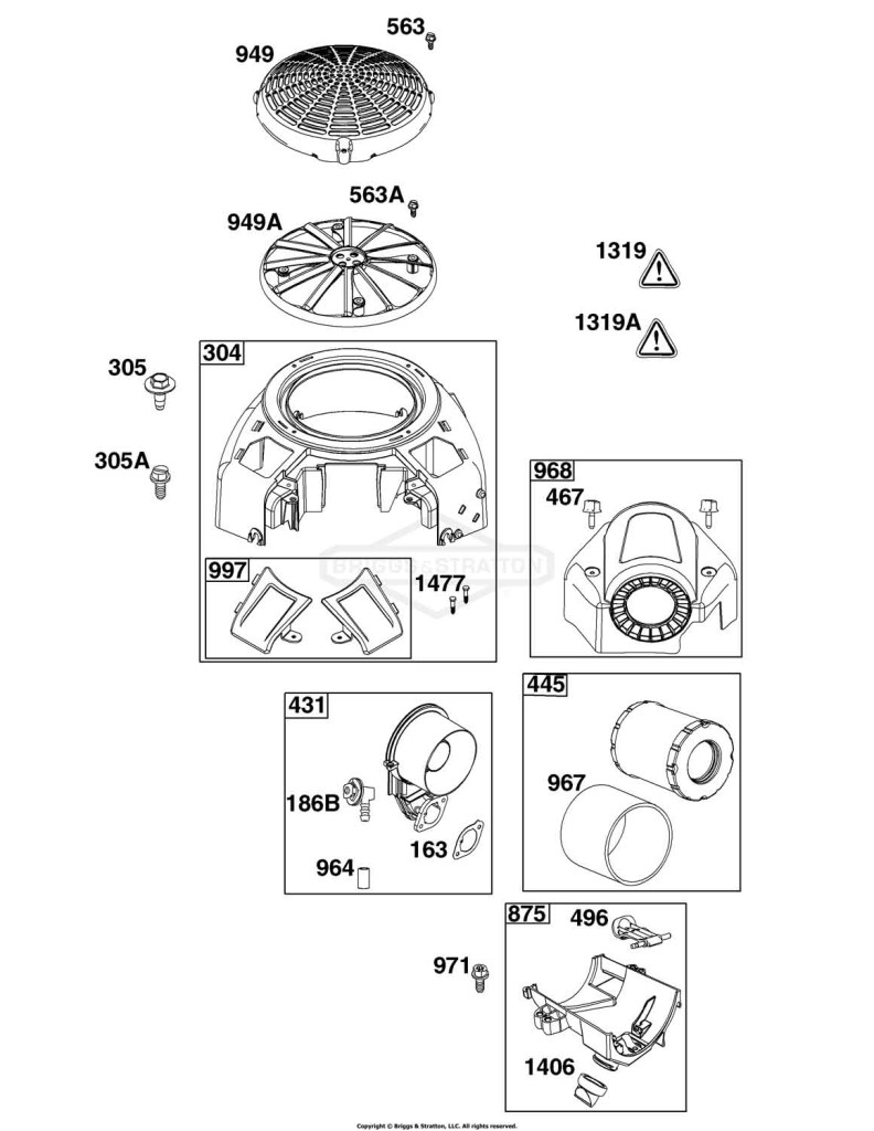Blower Housing and Air Cleaner Group