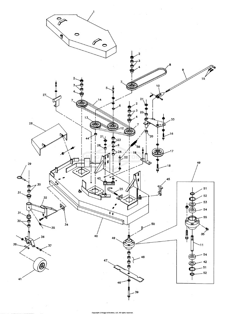 48 Mower Deck Assembly