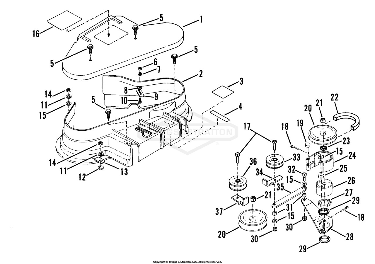41 Deck Cover, Blade Brake