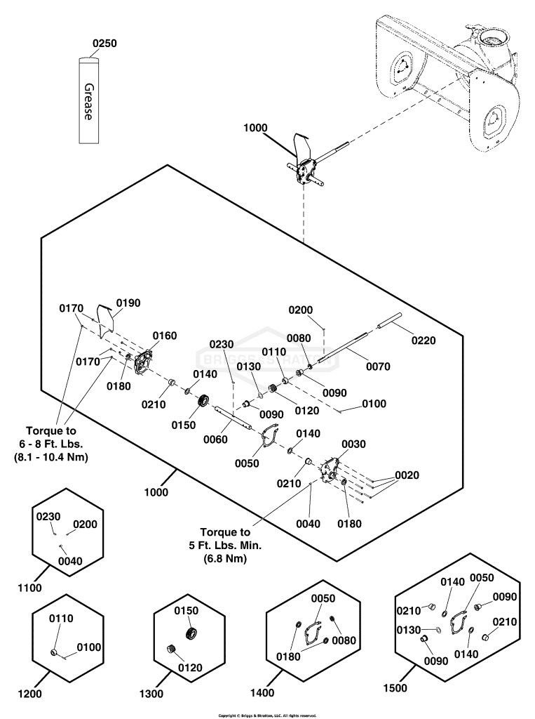 Auger Gearbox SERVICE PARTS - 772092