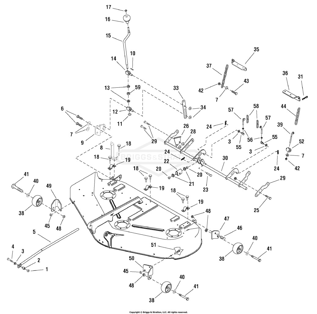 50 Mower Deck - Height Adjust Group