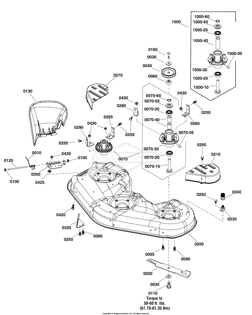46 Mower Deck - Housing, Arbor & Blade Group