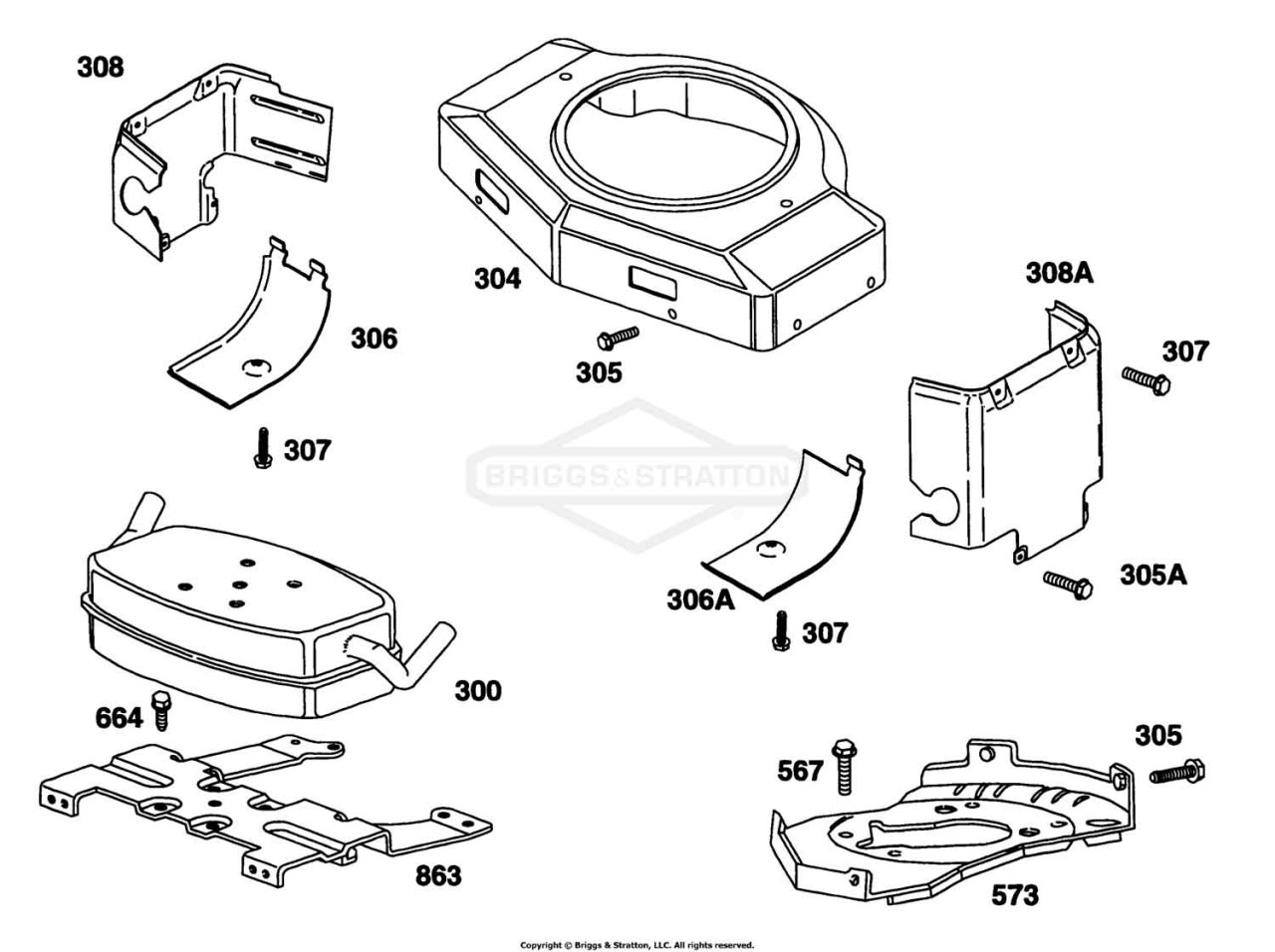 Blower Housing, Muffler Guar