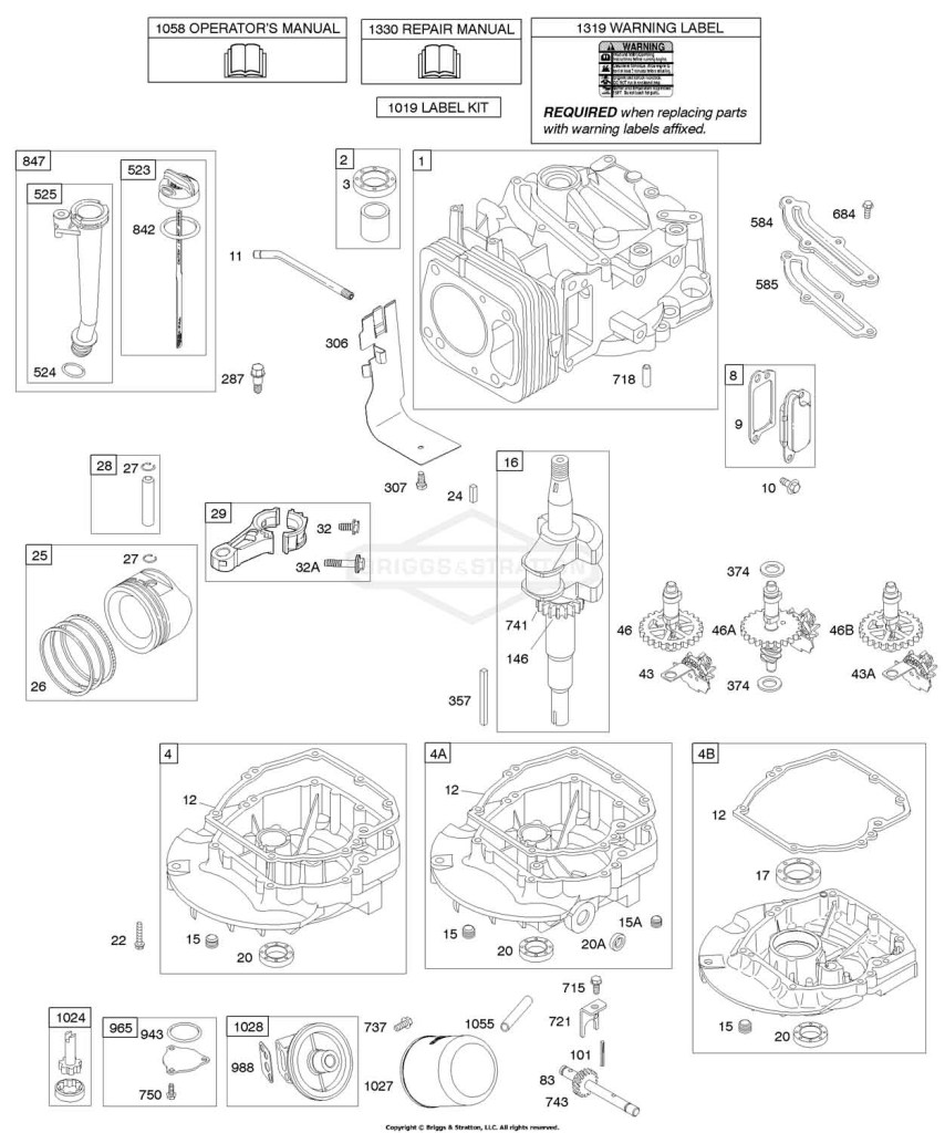 Camshaft, Crankshaft, Cylinder, Engine Sump, Lubrication, Piston Group