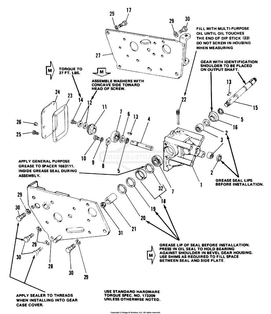 Bevel Gear & Side Plate Group