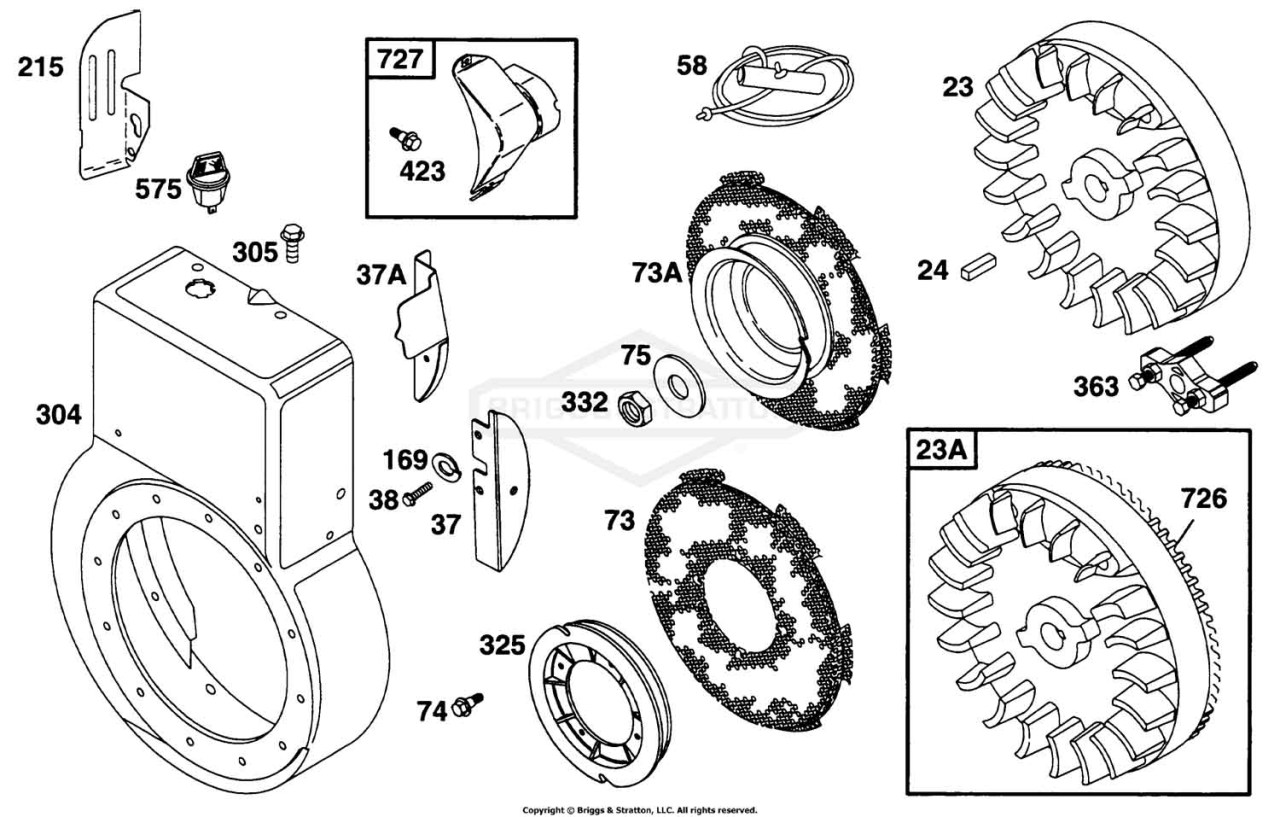 Blower Hsg,Flywheels,Screens
