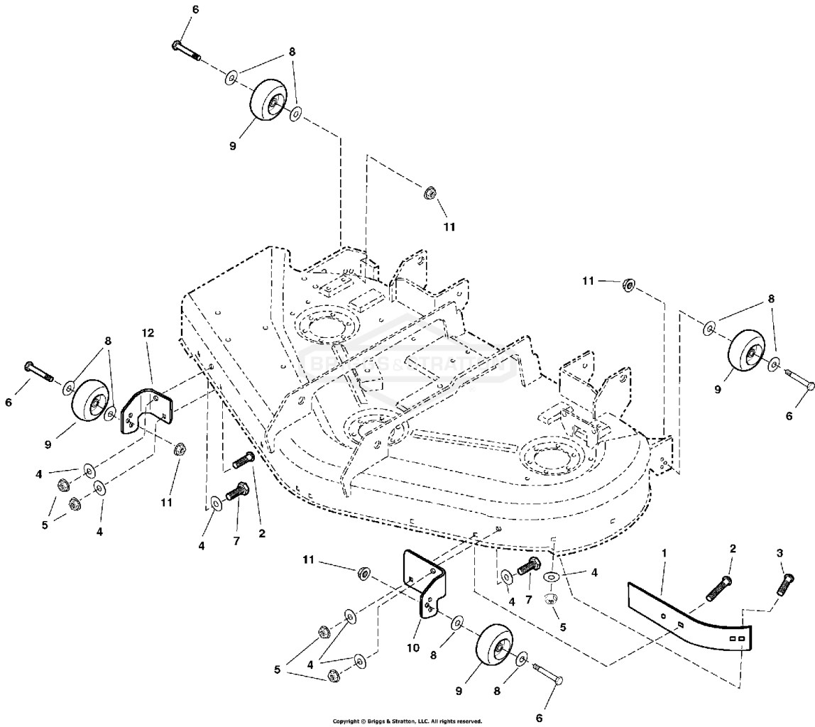 44 Mower Deck - Caster Mount Group