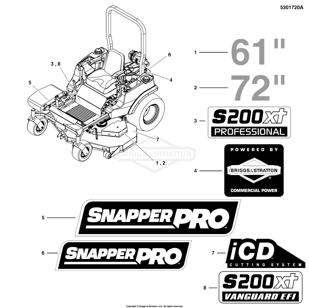 Decal Group - Brand & Model S/N: 2016501344 & Above