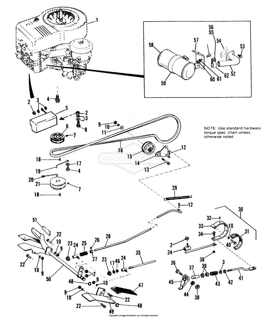 Engine, Pulley, Brake & Clutch Group