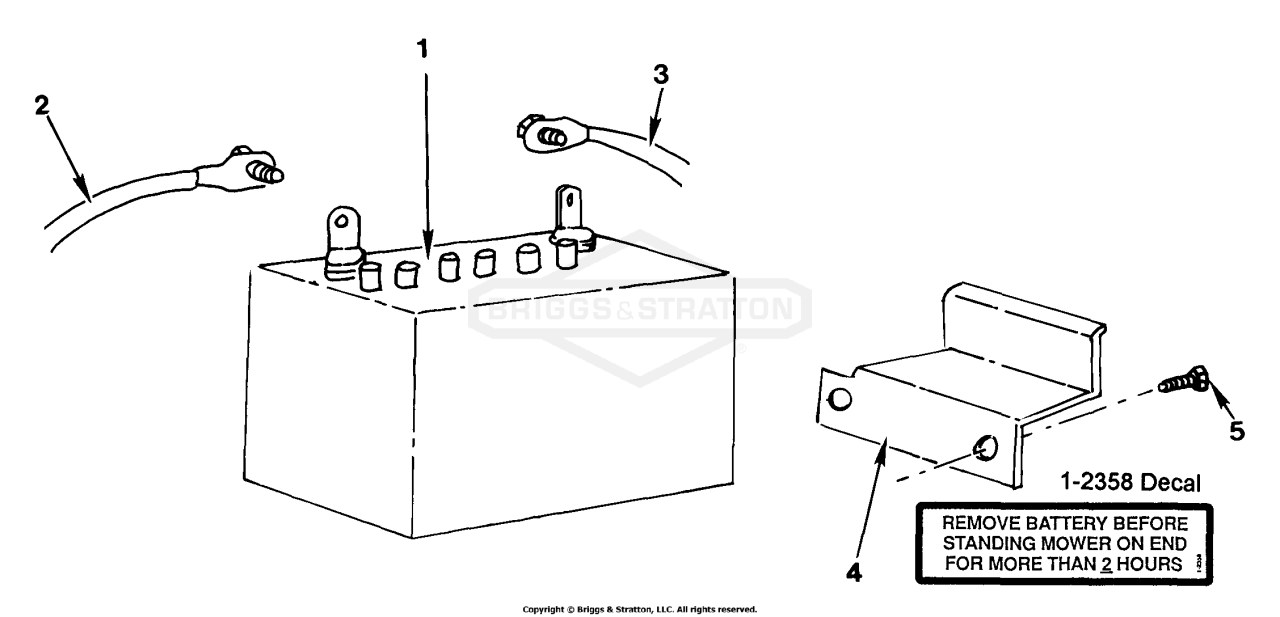 Battery, Cables And Mounting Clamp