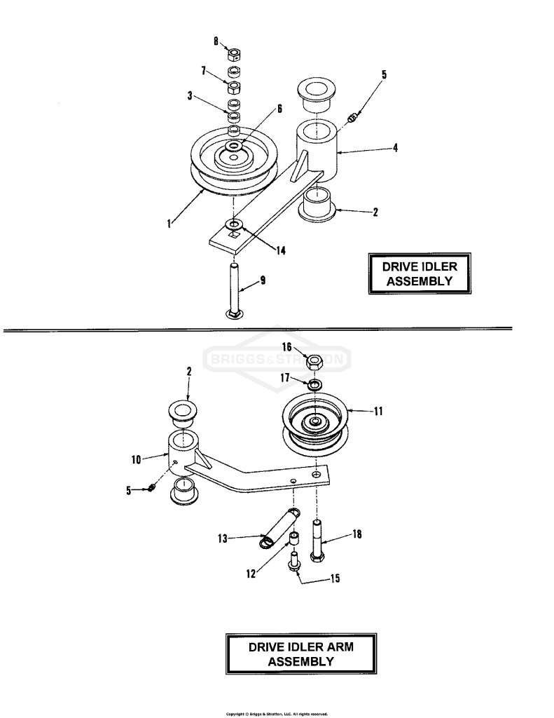 48 DECK IDLER ASSEMBLIES