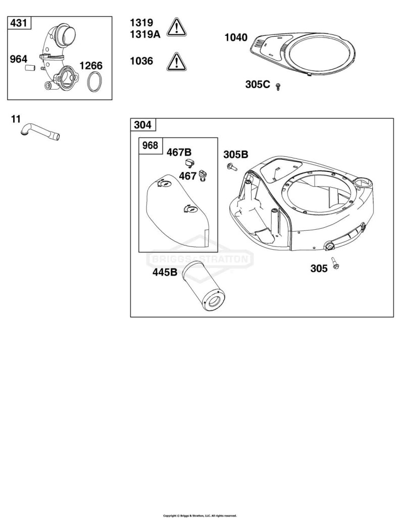 Blower Housing and Air Cleaner Group
