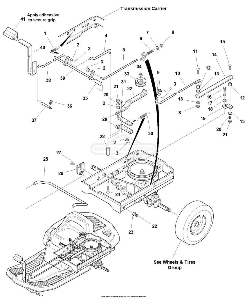 Controls Group - Gear Transaxle - Peerless 915-016D