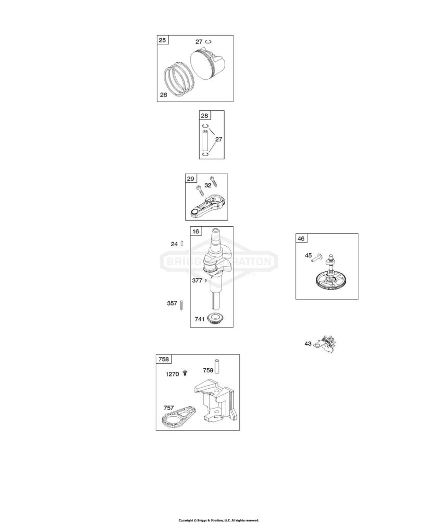 Camshaft, Crankshaft, Counter Weight, Piston, Rings, Connecting Rod