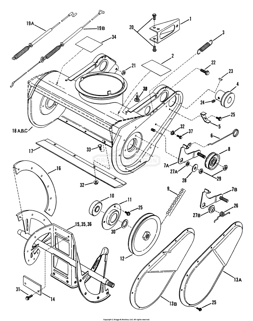 Collector Housing, Belts, Pulleys, Auger