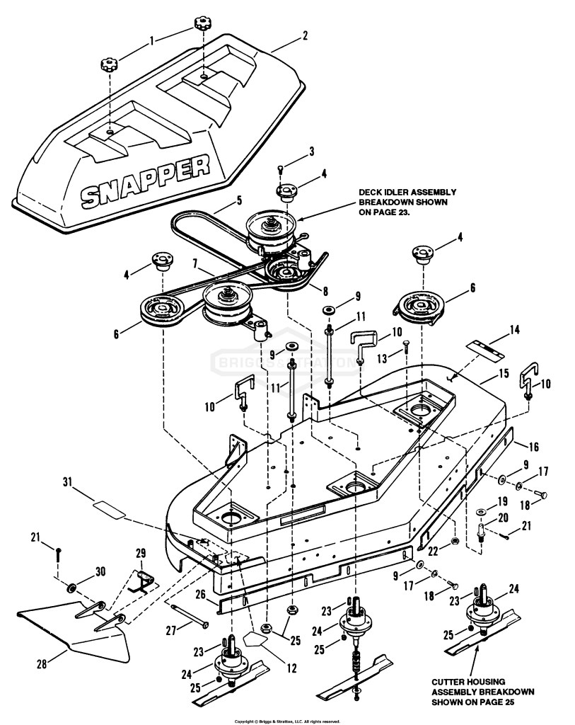 48 Mower Deck Assembly