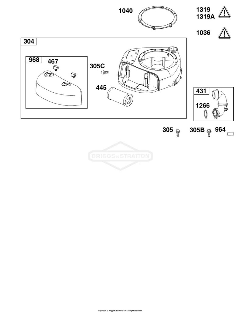 Blower Housing and Air Cleaner Group