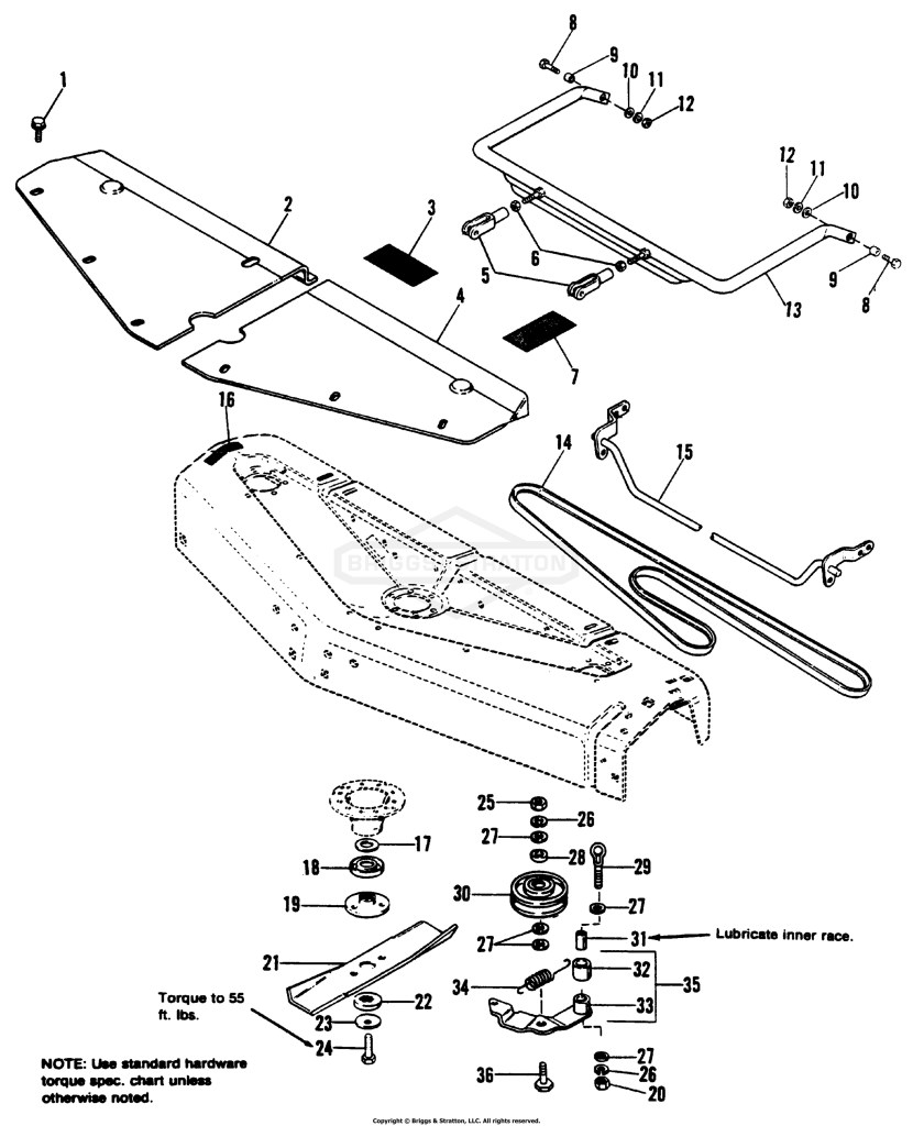 48 Rotary Mower - Cover, Drive & Bail Group