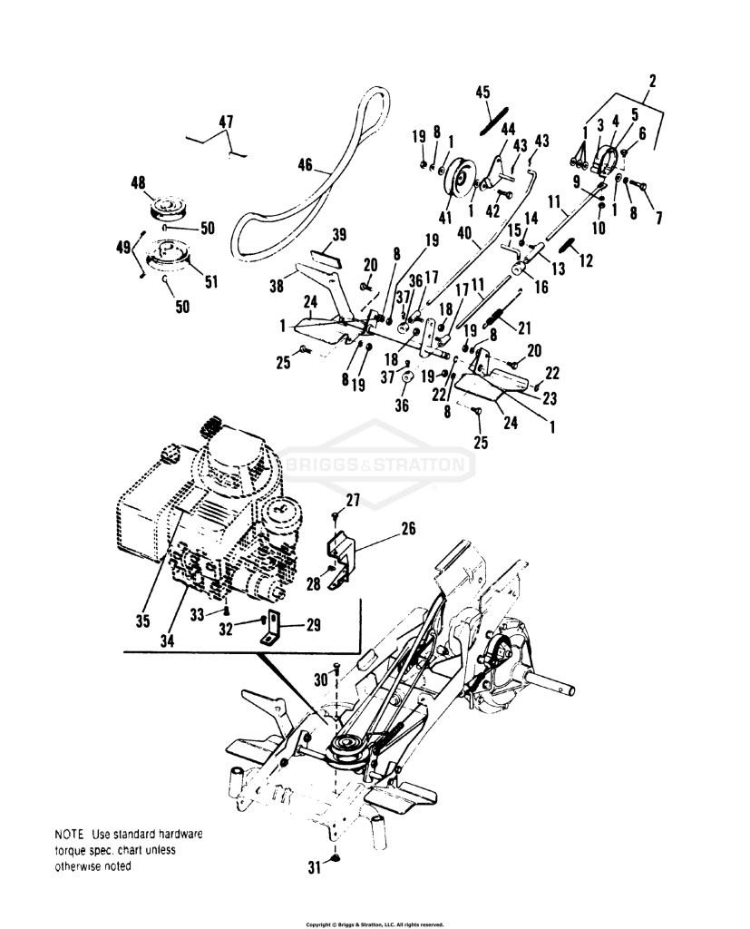 Engine, Pulley, Brake & Clutch Group