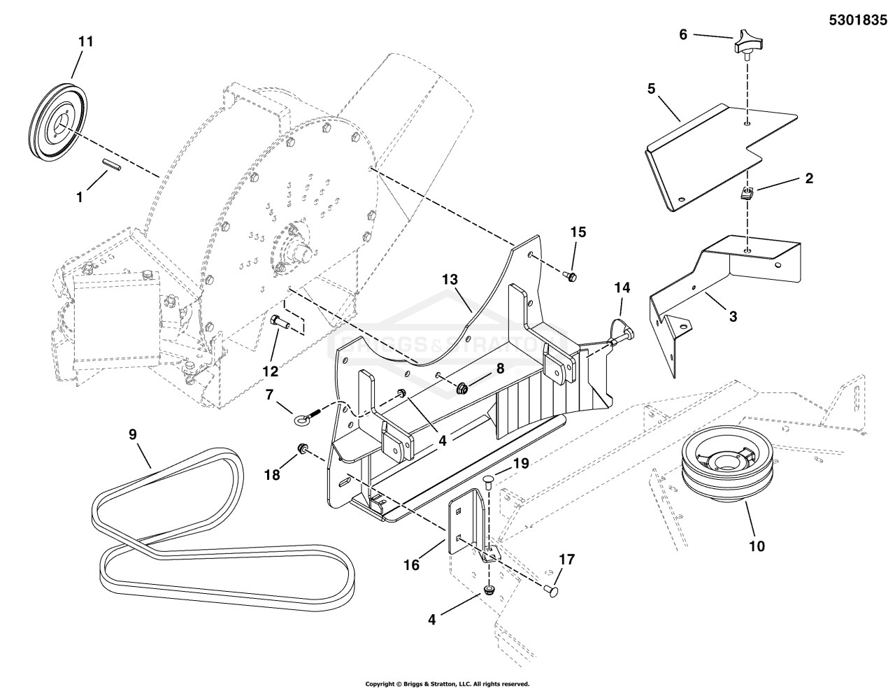 Blower Mount Group - 61 Models (And S800X 14ft.³ Hopper), FAST-Vac