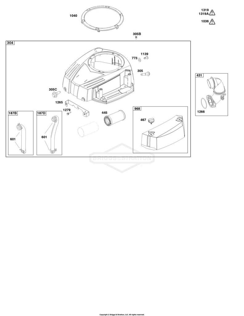 Blower Housing and Air Cleaner Group