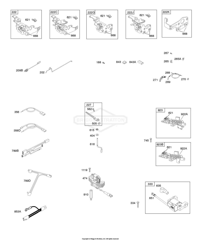 Alternator, Controls, Electrical, Flywheel Brake, Governor Spring, Ignition