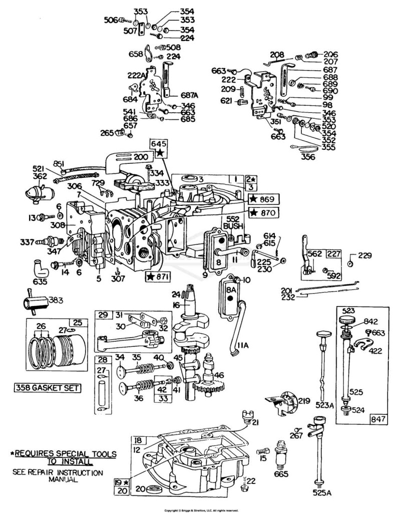 Cyl, Sump, Piston,Oil Fill