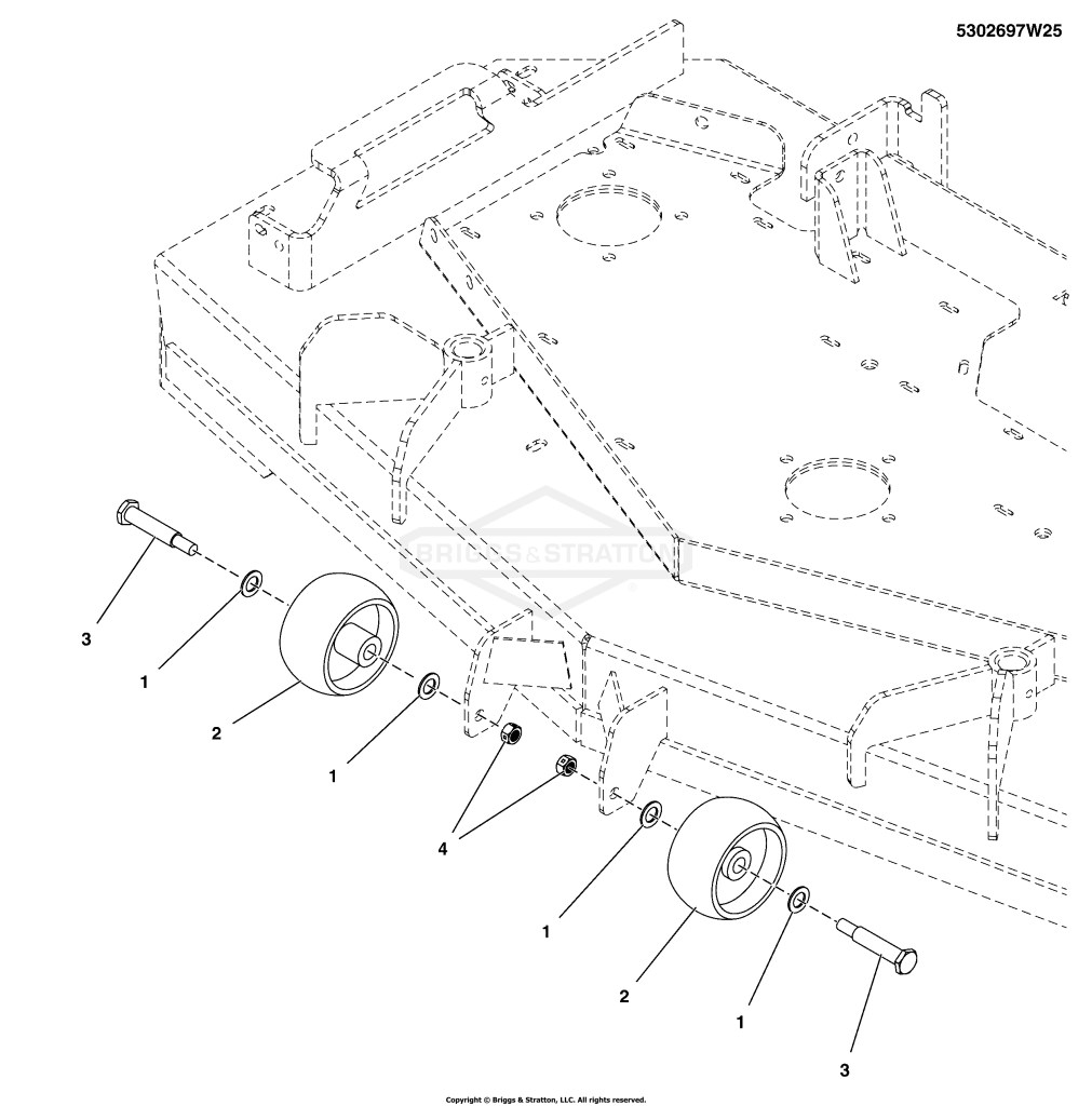 48 & 52 Mower Deck - Rollers