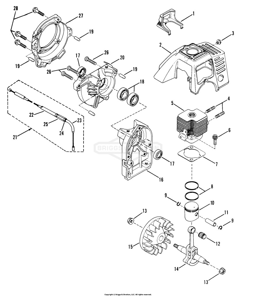 210SS Crankshaft And Flywheel