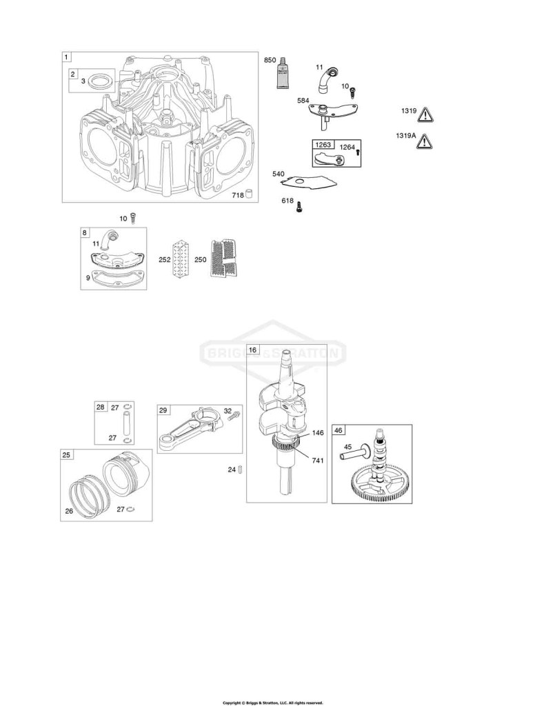 Camshaft, Crankshaft, Cylinder, Piston, Rings, Connectiong Rod
