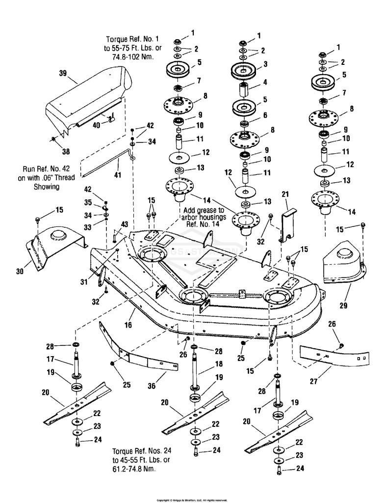 50 Mower Deck - Housing & Arbor Group