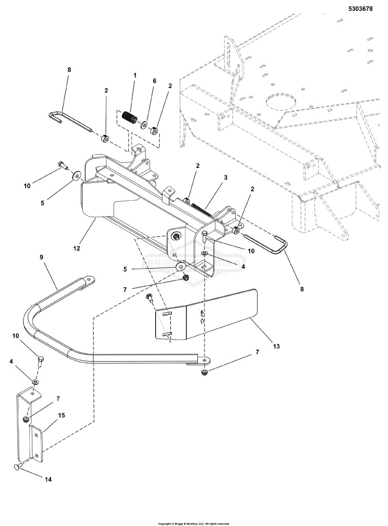 Blower Mount Group - 61 Mower Decks, TURBO-Pro MAX