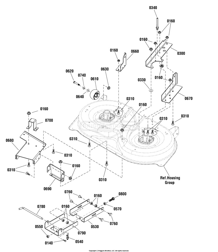 96cm Mower Deck - Support Group