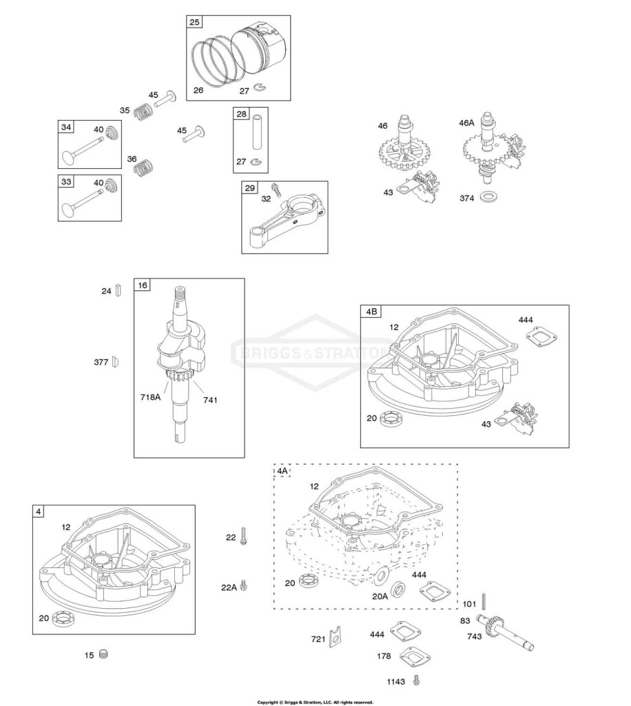 Camshaft, Crankcase Cover/Sump, Crankshaft, Piston/Rings/Connecting Rod