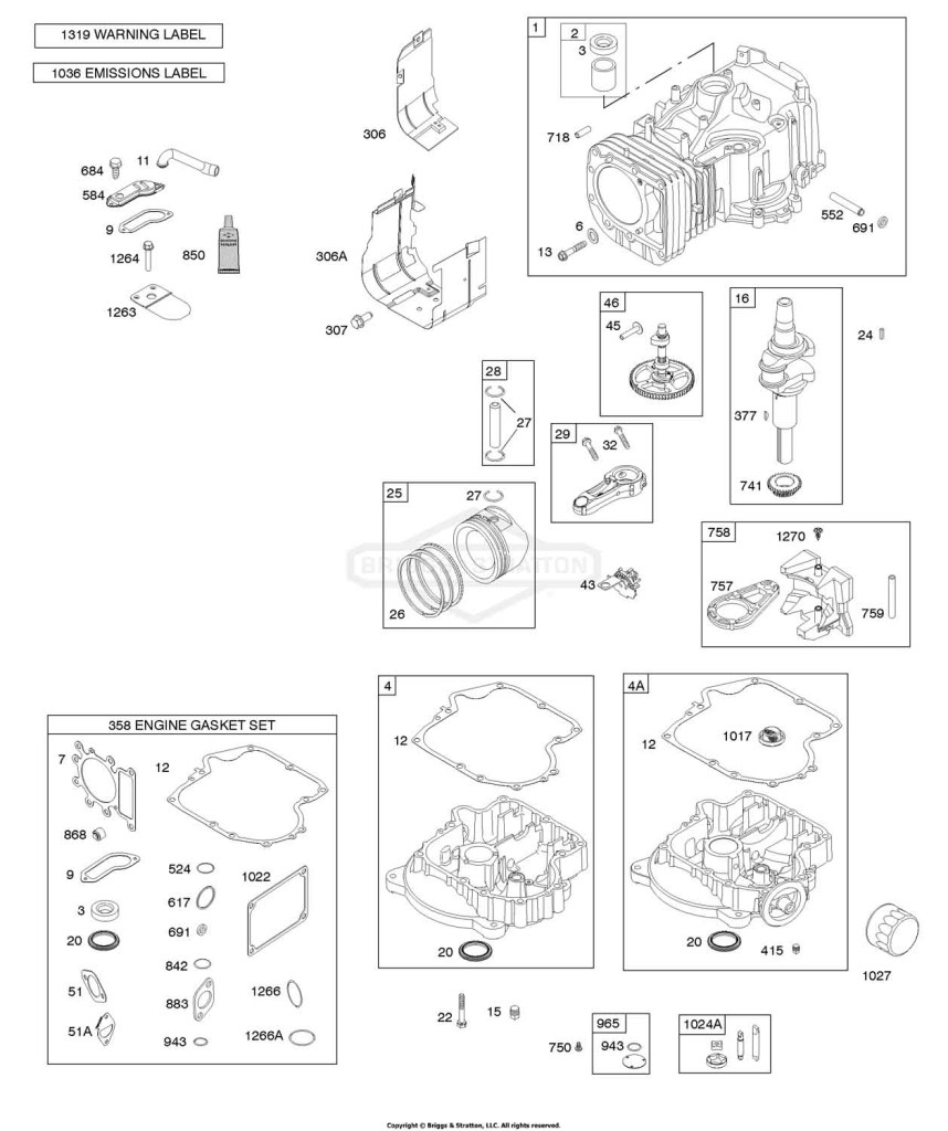 CAMSHAFT,CRANKSHAFT & COUNTER BALANCE, CYLINDER, ENGINE SUMP OIL FILL & BREATHER, GASKET SET - ENGINE, LUBRICATION, PISTON, RINGS, CONNECTING ROD