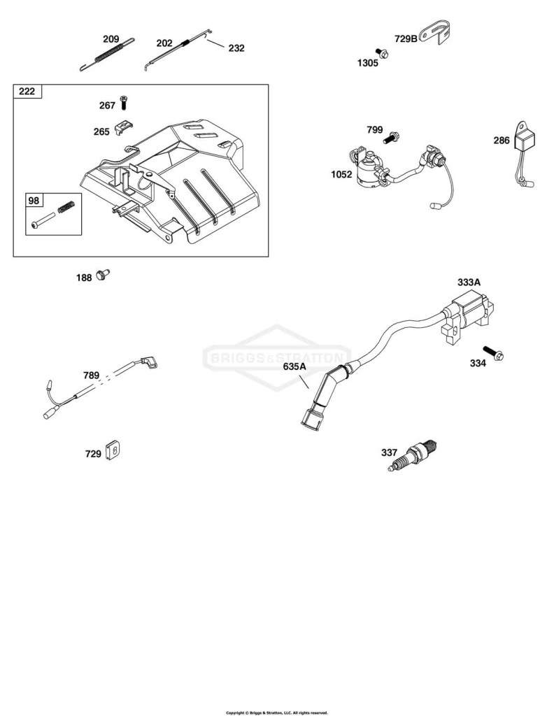 Air Cleaner, Alternator, Armature, Electrical System, Ignition, Controls, Governor Spring, Exhaust System, Fuel Supply, Spark Plug