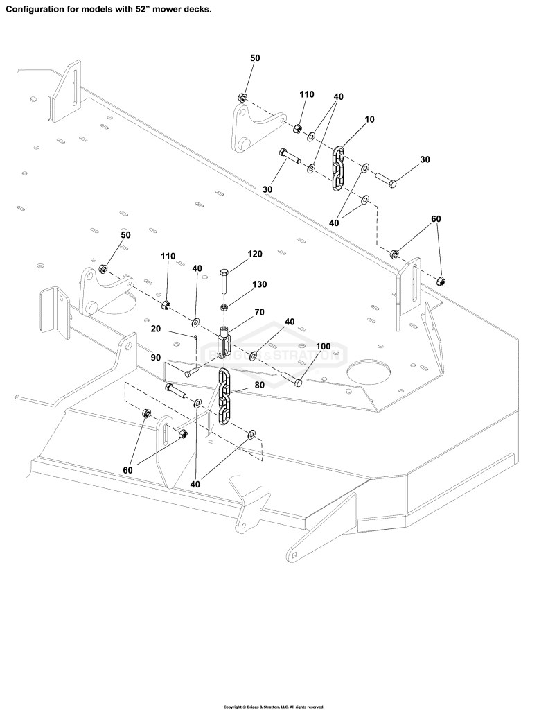 52 Mower Deck Group - Hanger Chains