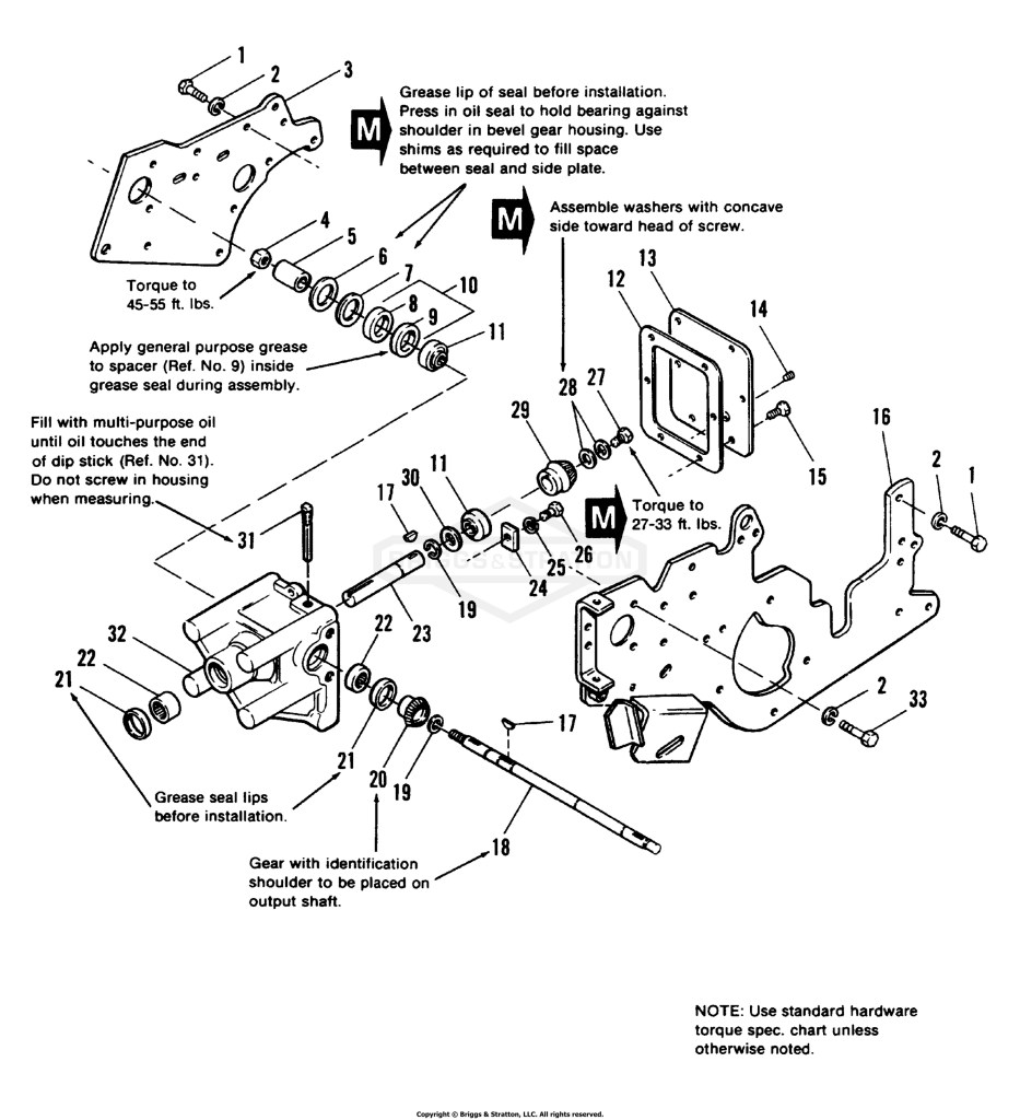 Bevel Gear & Side Plate Group