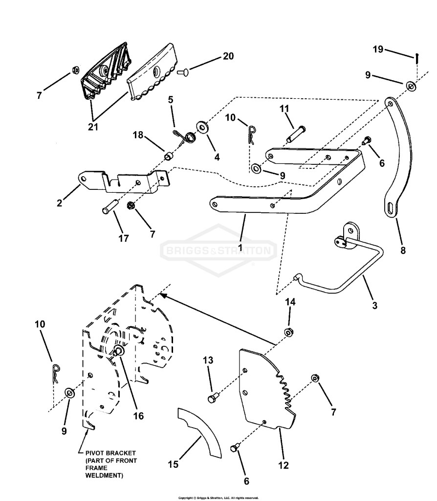 42 DECK LIFT HANDLE ASSEMBLY