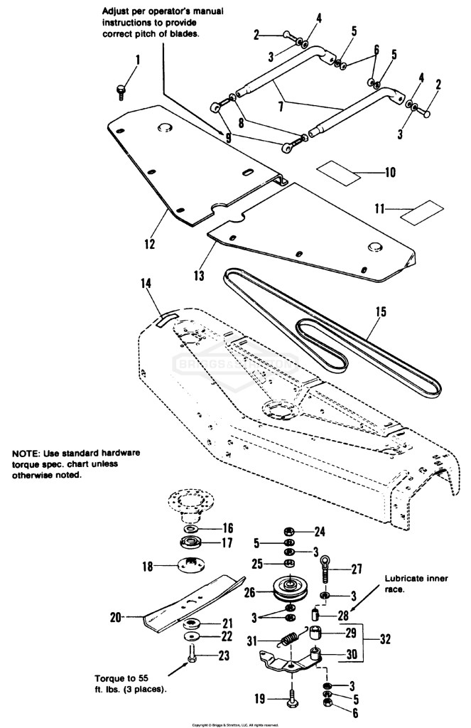 42 Rotary Mower - Cover, Drive & Bail Group