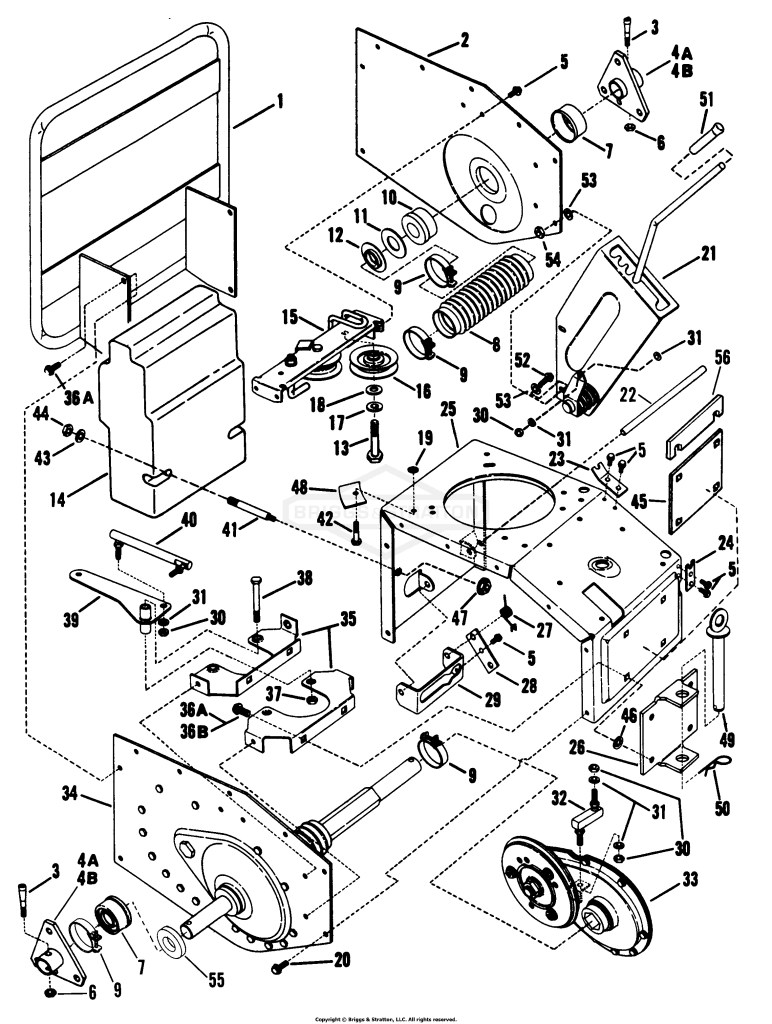 51381 Frame, Traction Drive Components