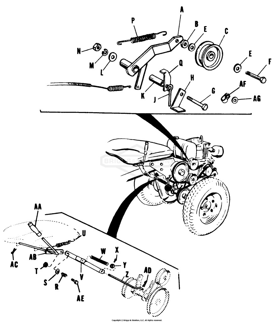 CONTROL LINKAGE AND POWER TAKE-OFF-Model 400