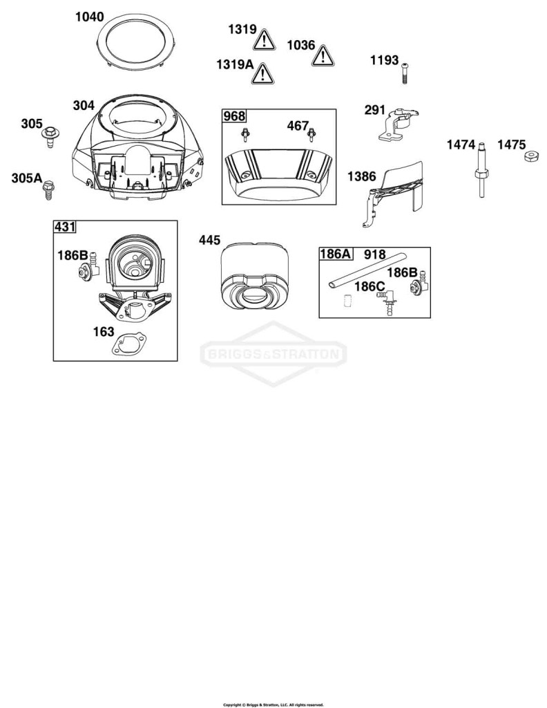 Blower Housing and Air Cleaner Group
