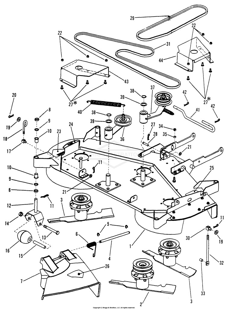 48 Cutting Deck, Belts, Brakes