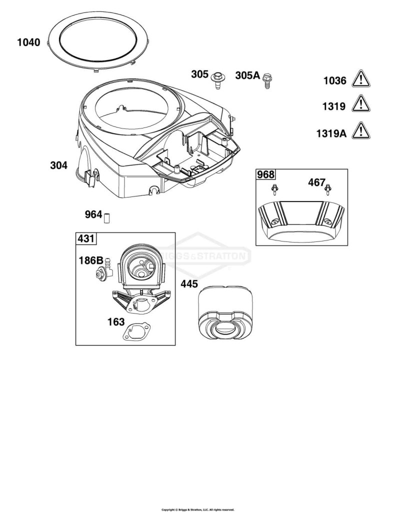 Blower Housing and Air Cleaner Group