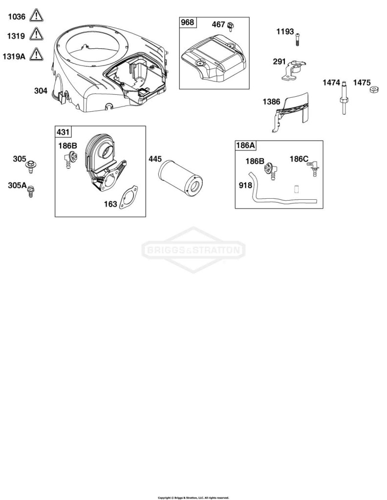 Blower Housing and Air Cleaner Group